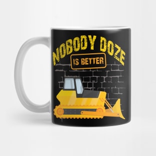 Funny Excavator and Construction Worker Heavy Equipment Mug